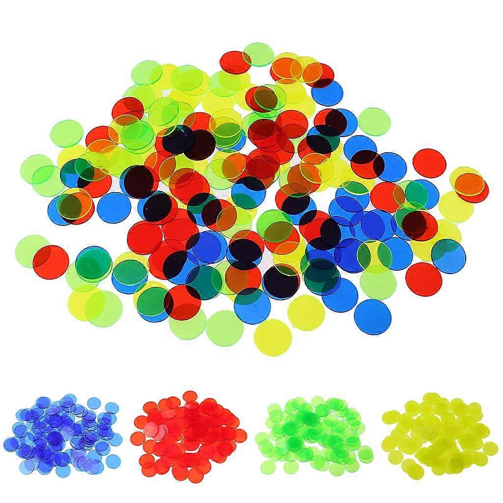 4X Plastic Bingo 3/4 Round Chips Provide Mixed Color