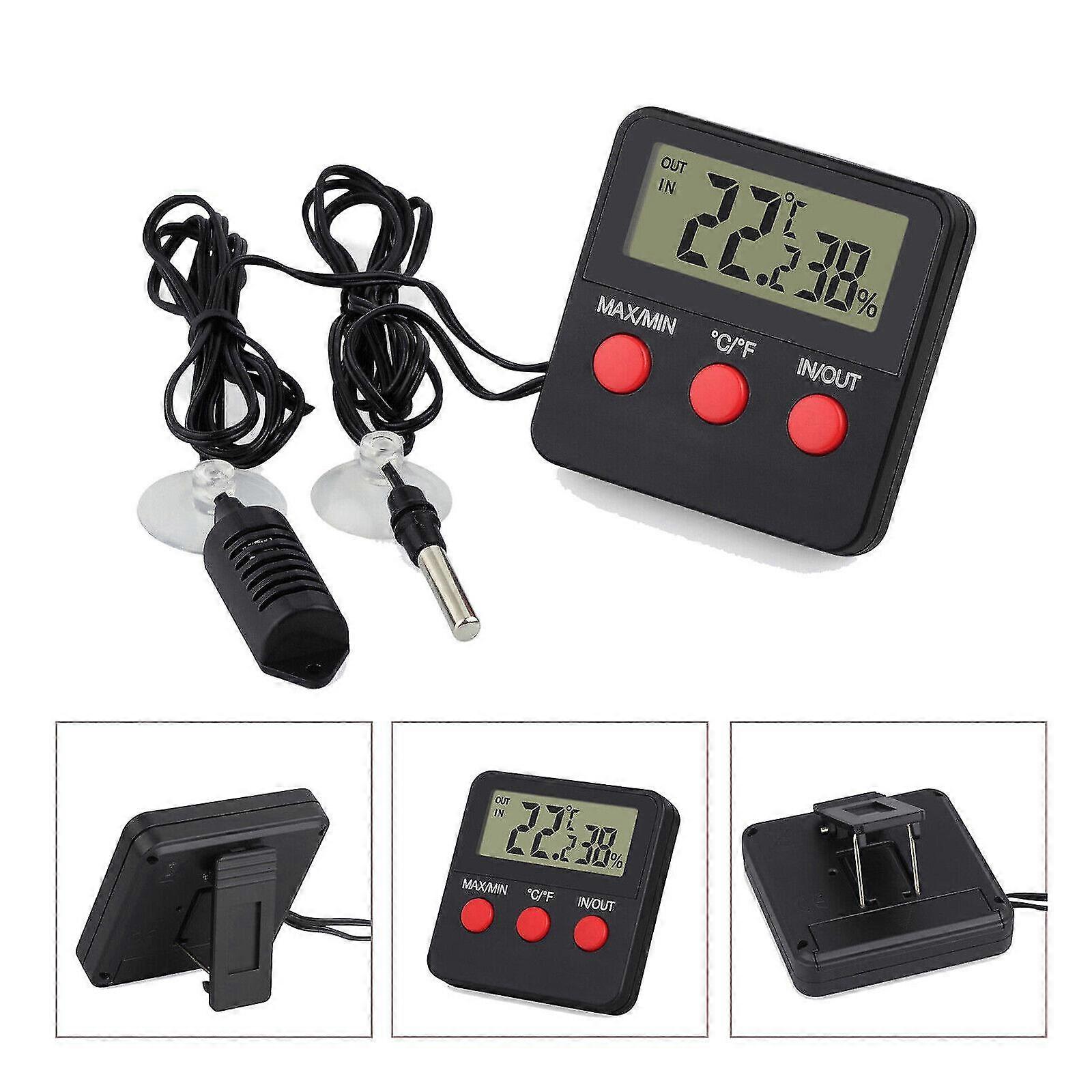 Digital Thermometer Hygrometer In/Outdoor Temperature Humidity Tester with Probe