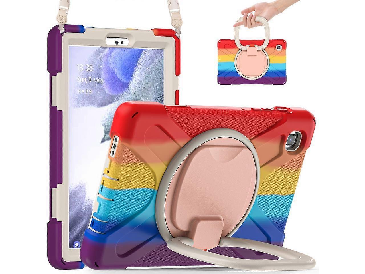 Samsung Galaxy Tab A7 Lite Case 2021, Heavy Duty Rugged Silicone Case with Handle Grip, Shoulder Strap, Stable Kickstand for Galaxy Tab A7 Lite 8.7 in