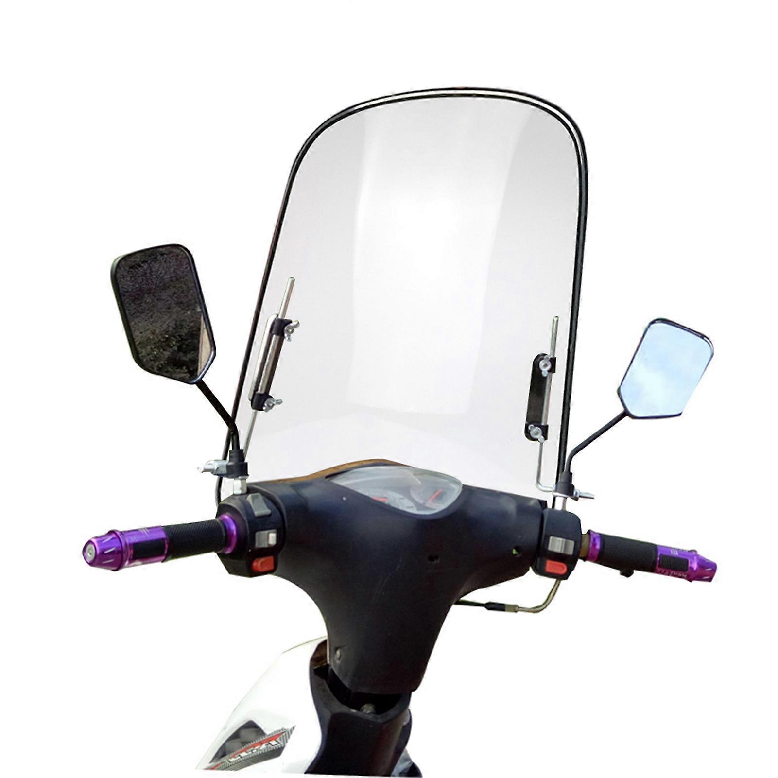 46X42.5cm PC Plate Adjustable Windscreen Wind Deflector Motorcycle Windshield Extension Spoiler Widened Edging Wind Deflector