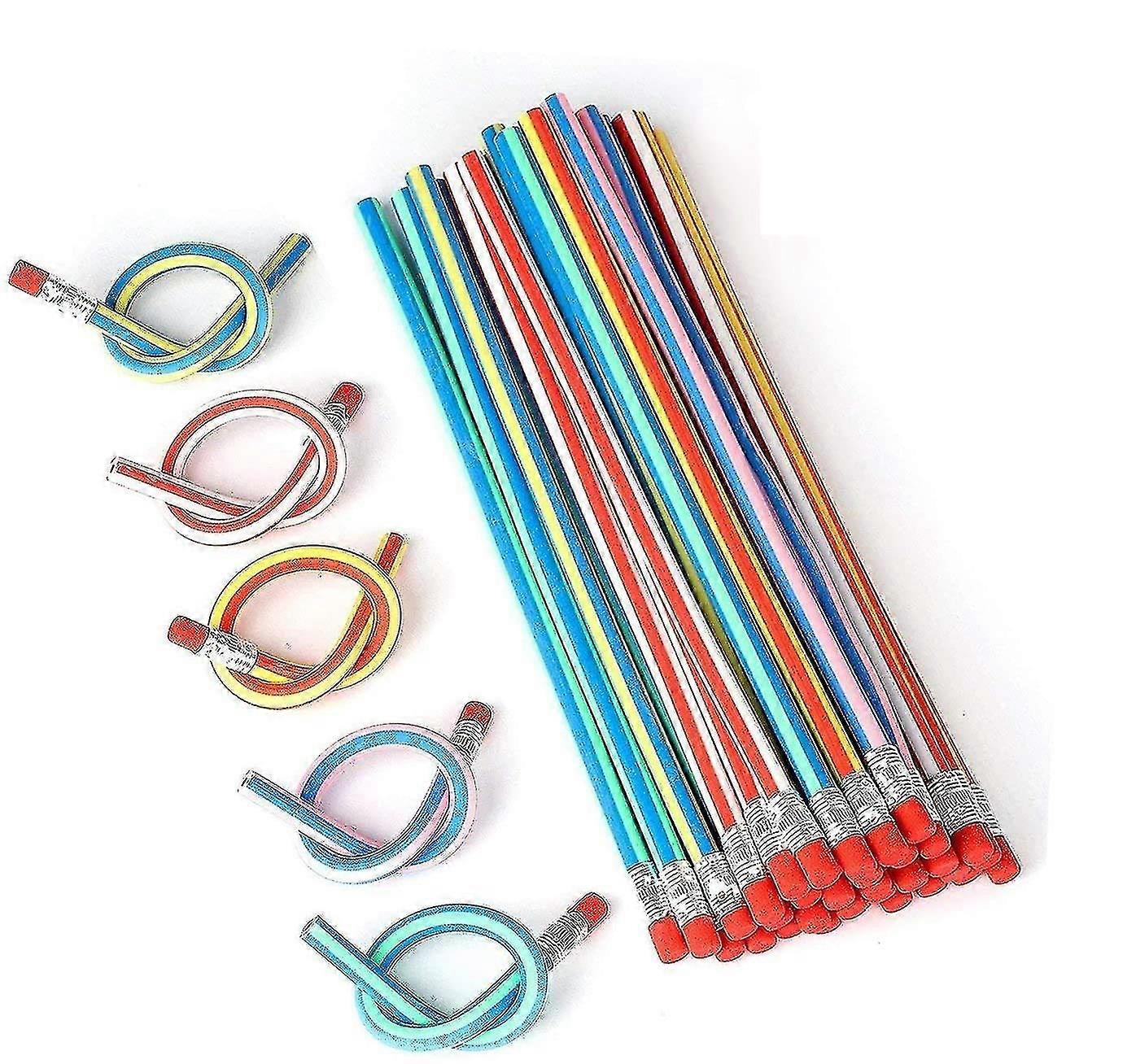 25 Stück Farbenfroher flexibler Bleistift für Kinder
