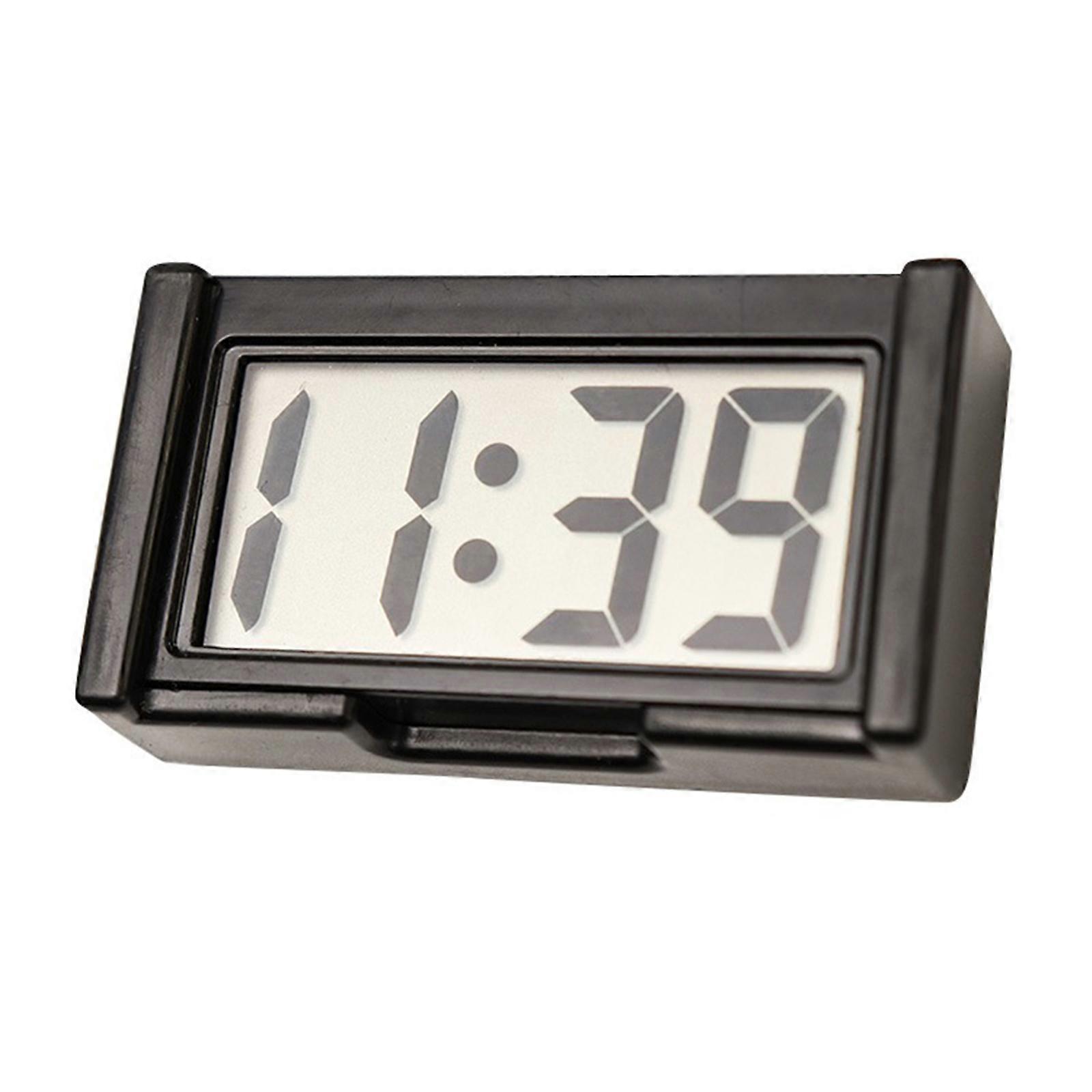 Retro Car Digtal Clock Compact Button Battery Powered Clock Self-Adhesive Clock