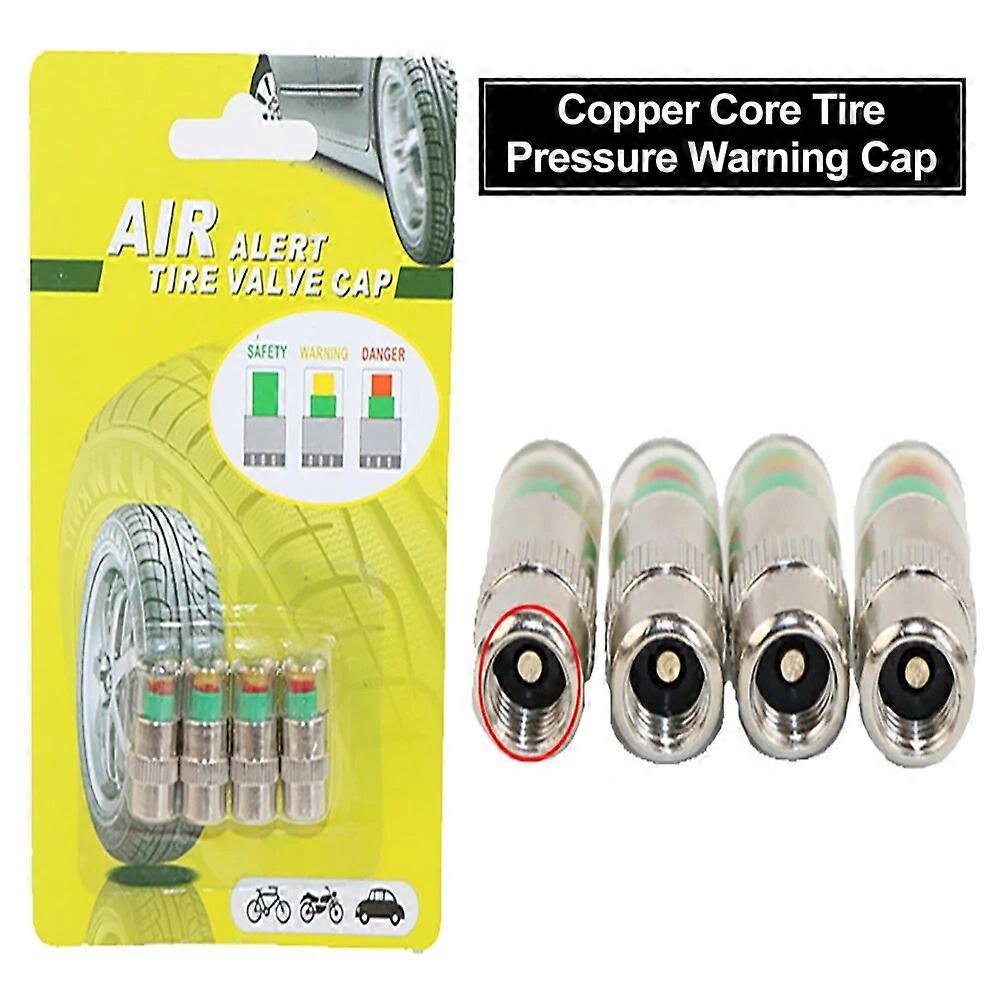 4st bildäck tryckmätare indikator varning övervakning ventilindikator ventildetektering lock sensor däck externa verktyg kit