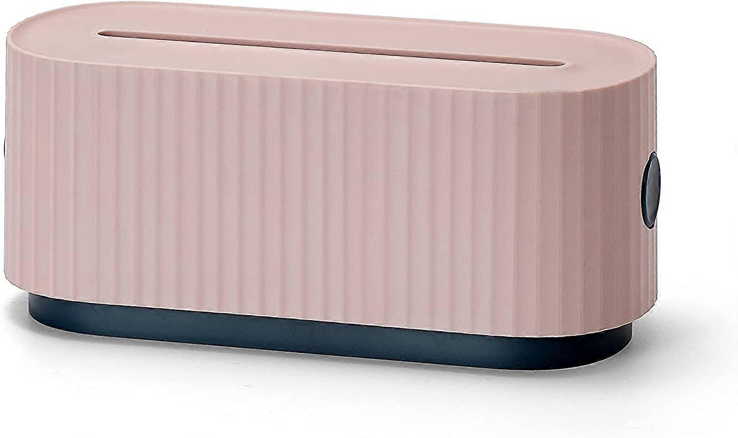 Power Cord Storage Box Large-Capacity Ventilation and Heat Dissipation Socket Wire Desktop Storage Box (Pink)