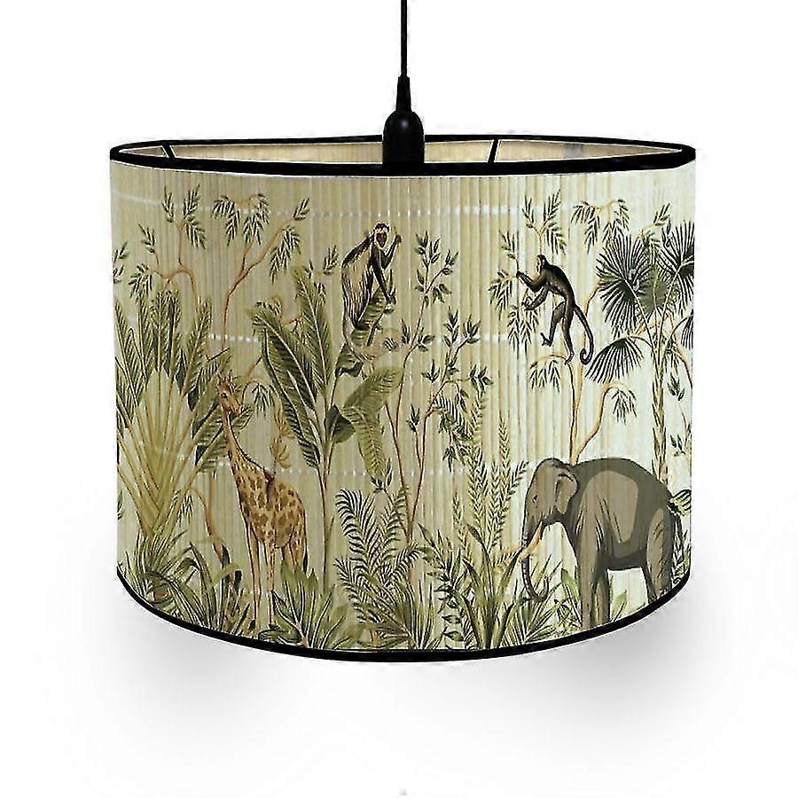 Bamboo Lamp Shade Table Lamp Cover, Without Plug In Cord