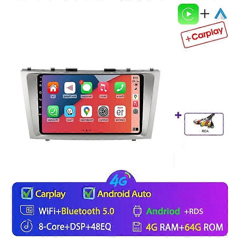Android 12 Car Radio Multimedia Video Player for Toyota Camry 2006-2011 Navigation Head Unit Carplay 2 DIN Stereo Mirror Link