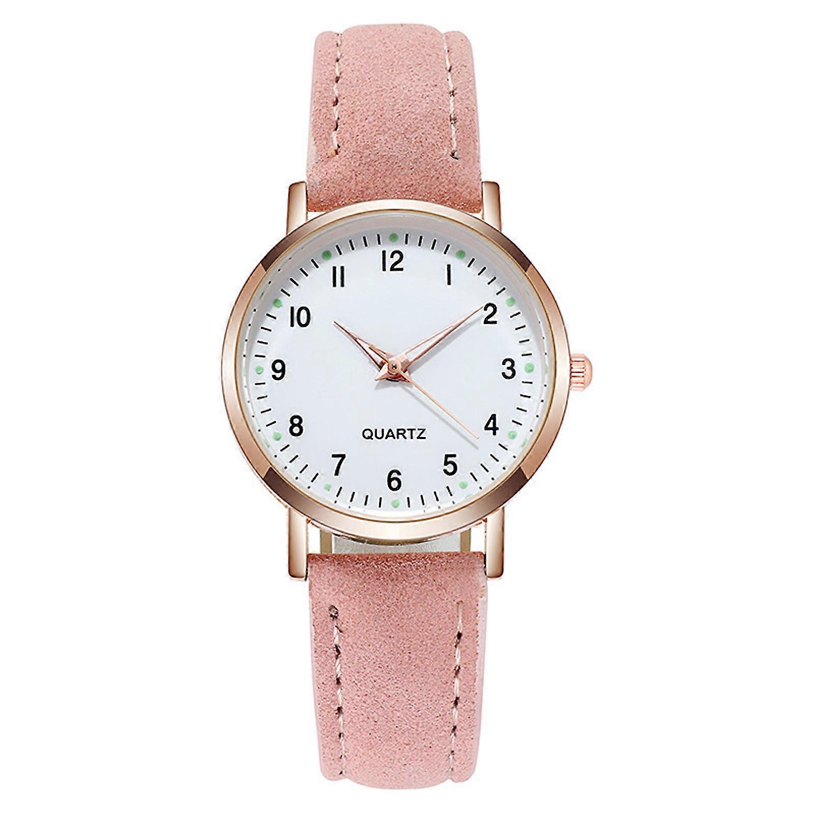 Watch Gift Set for Women Pink & Brown Bracelet Watches High Quality