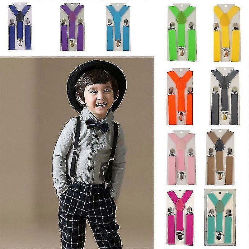 Pojat Tytöt Taapero Lapset Säädettävät Pestävät Y-olkaimet Joustavat vyön henkselit