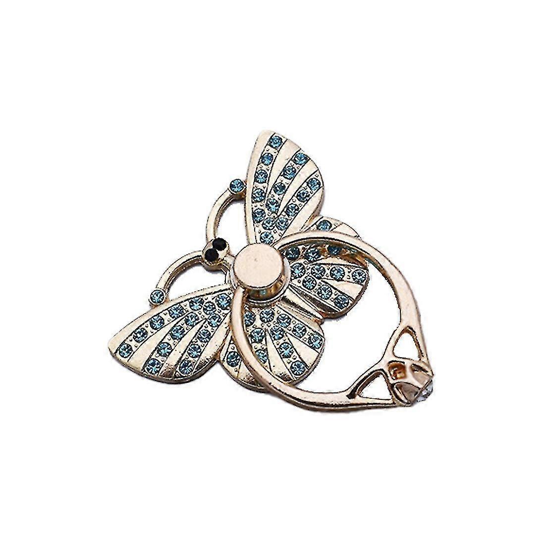 Cell Phone Ring Holder Stand With Crystal Finger Kickstand Back Stand Butterfly Hand Grip With Knob
