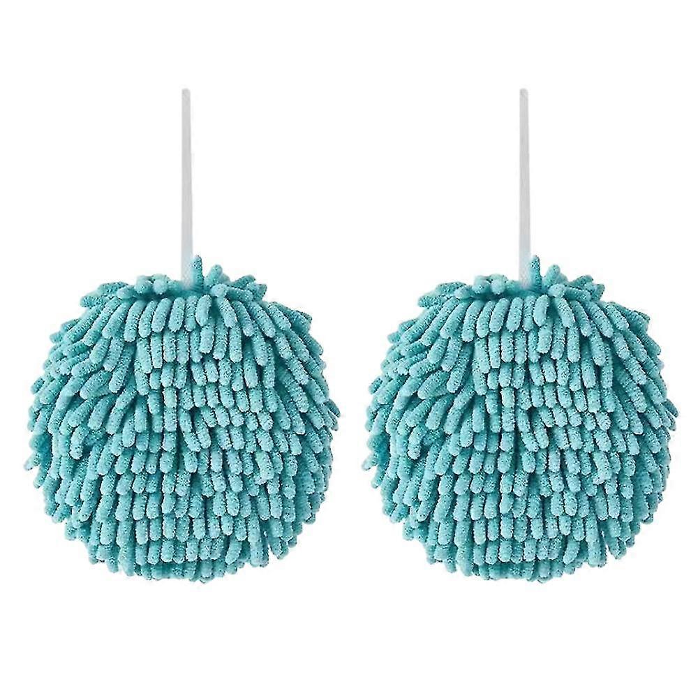 Hand Towel, Bathroom Fluffy Microfiber Decorative Ball Towels With Loop