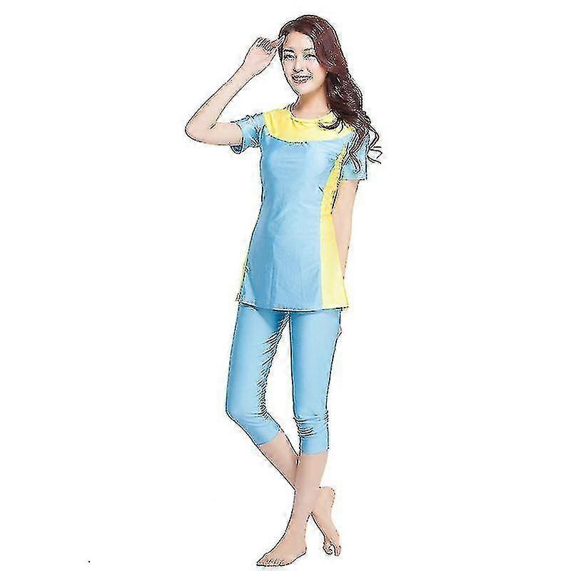 Femmes Mu Islamic Maillot de bain Modeste Burkini Set Beach Maillot de bain Maillot de bain H