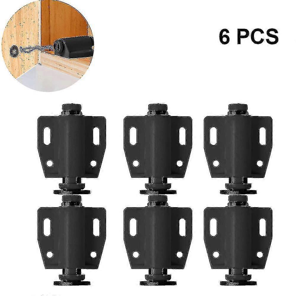 Single Head Magnetic Touch Latch, 6 Pack Push Open Cabinet Door Latches