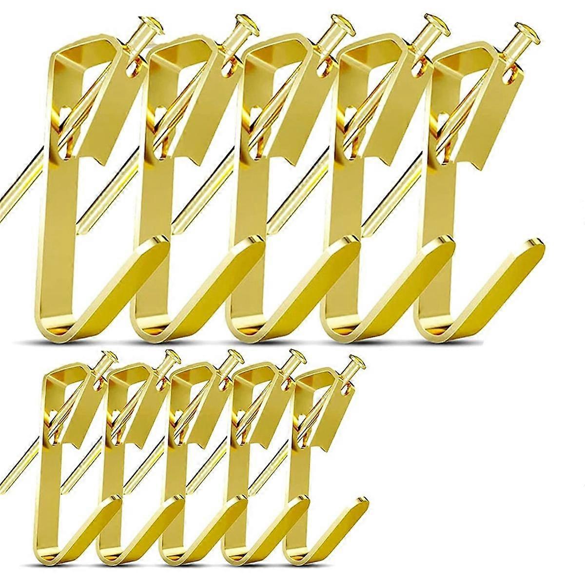 Picture Hangers,50 Set Picture Hanging Hooks Picture Hanging Kit with 50Pcs Hooks and 50Pcs Nails