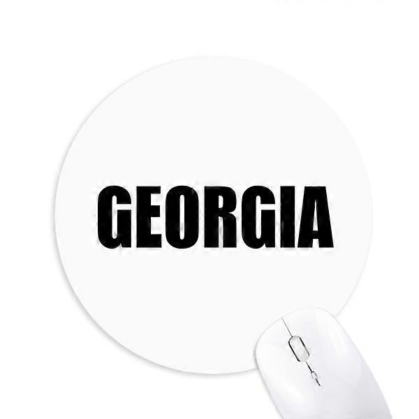 Georgia Country Name Black Round Non-Slip Rubber Mousepad Game Office Mouse Pad