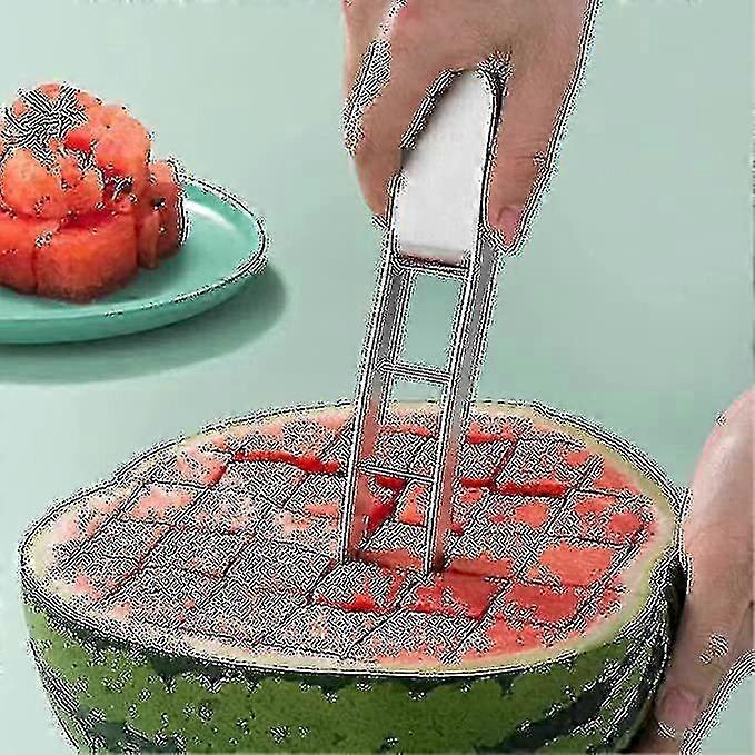 Acier inoxydable Watermelon Cube Cutter Rapidement Sûr Couteau de pastèque