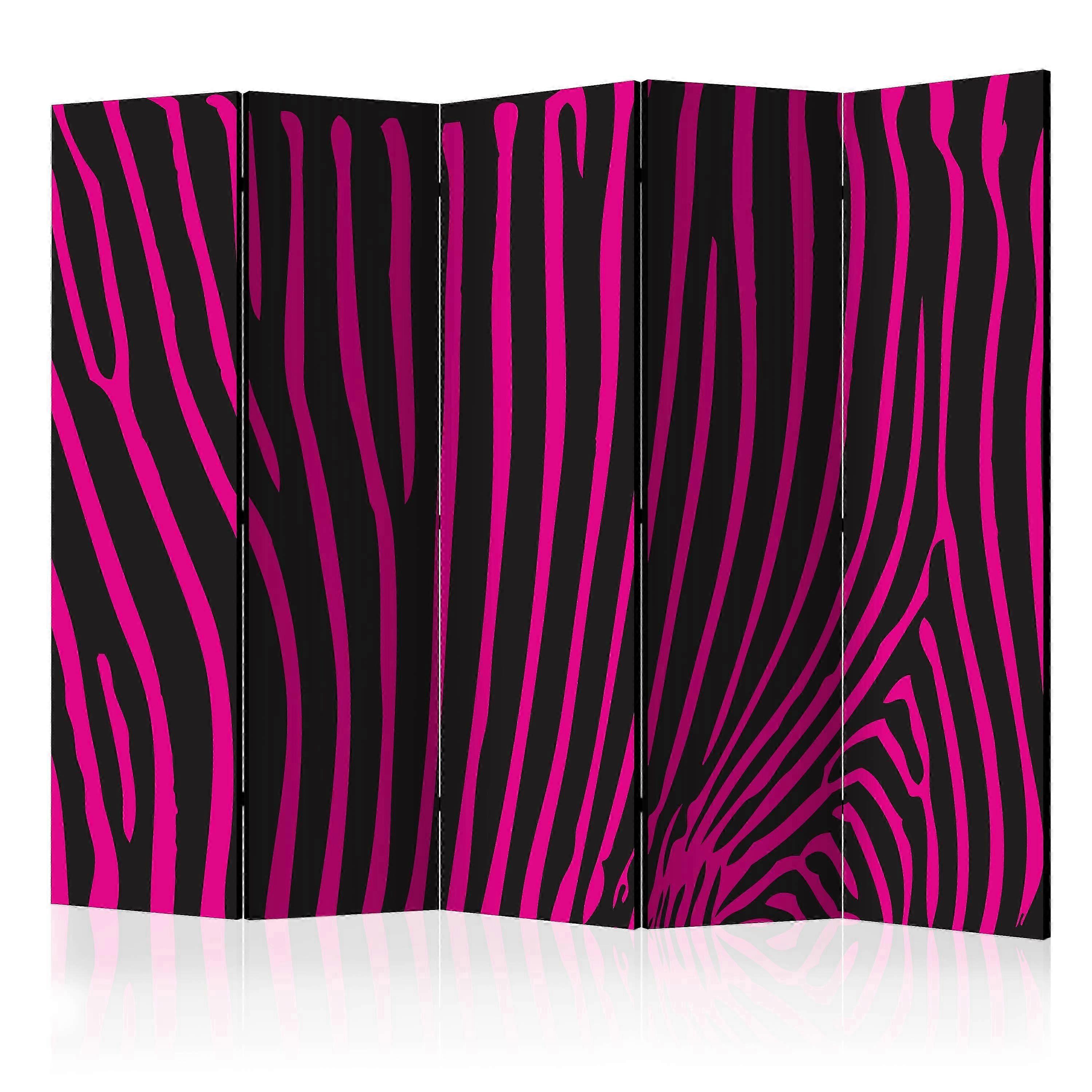 Room Divider - Zebra pattern (violet) II