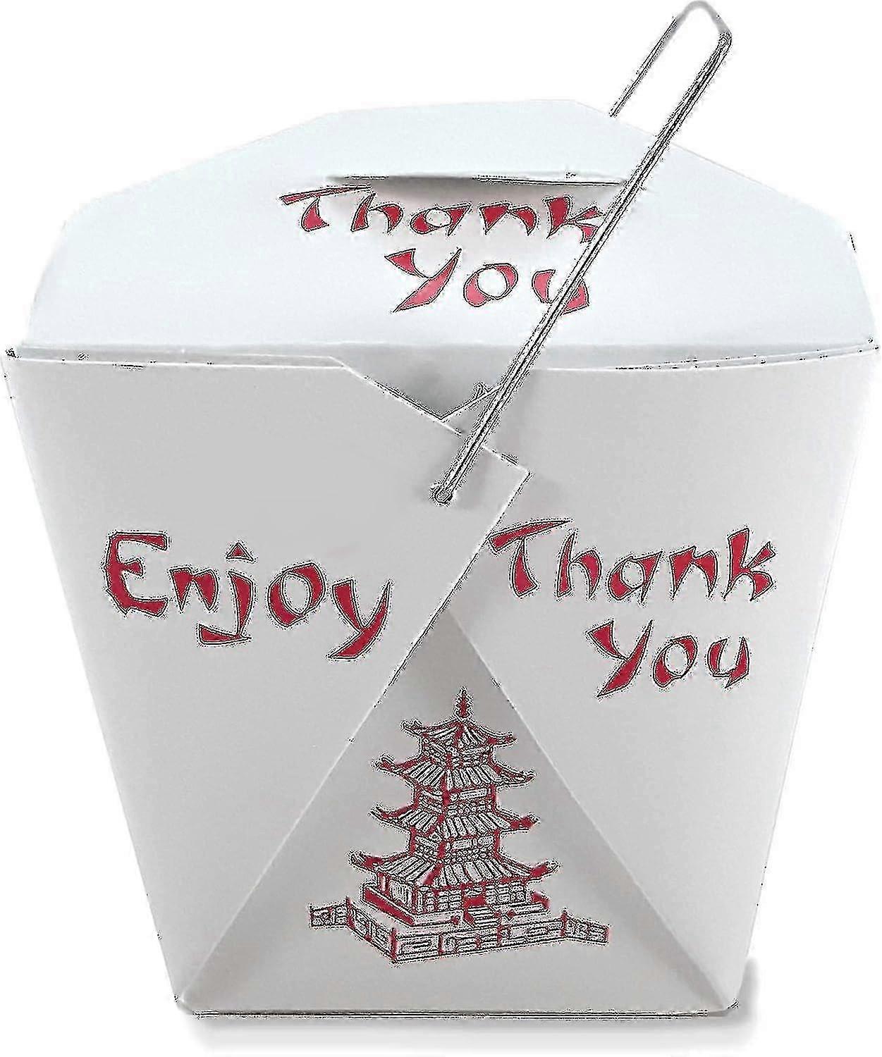 Πακέτο 50 κινεζικών κουτιών Take Out Παγόδα 16 oz/pint μέγεθος Κόμμα Favor και δοχείο τροφίμων (50)