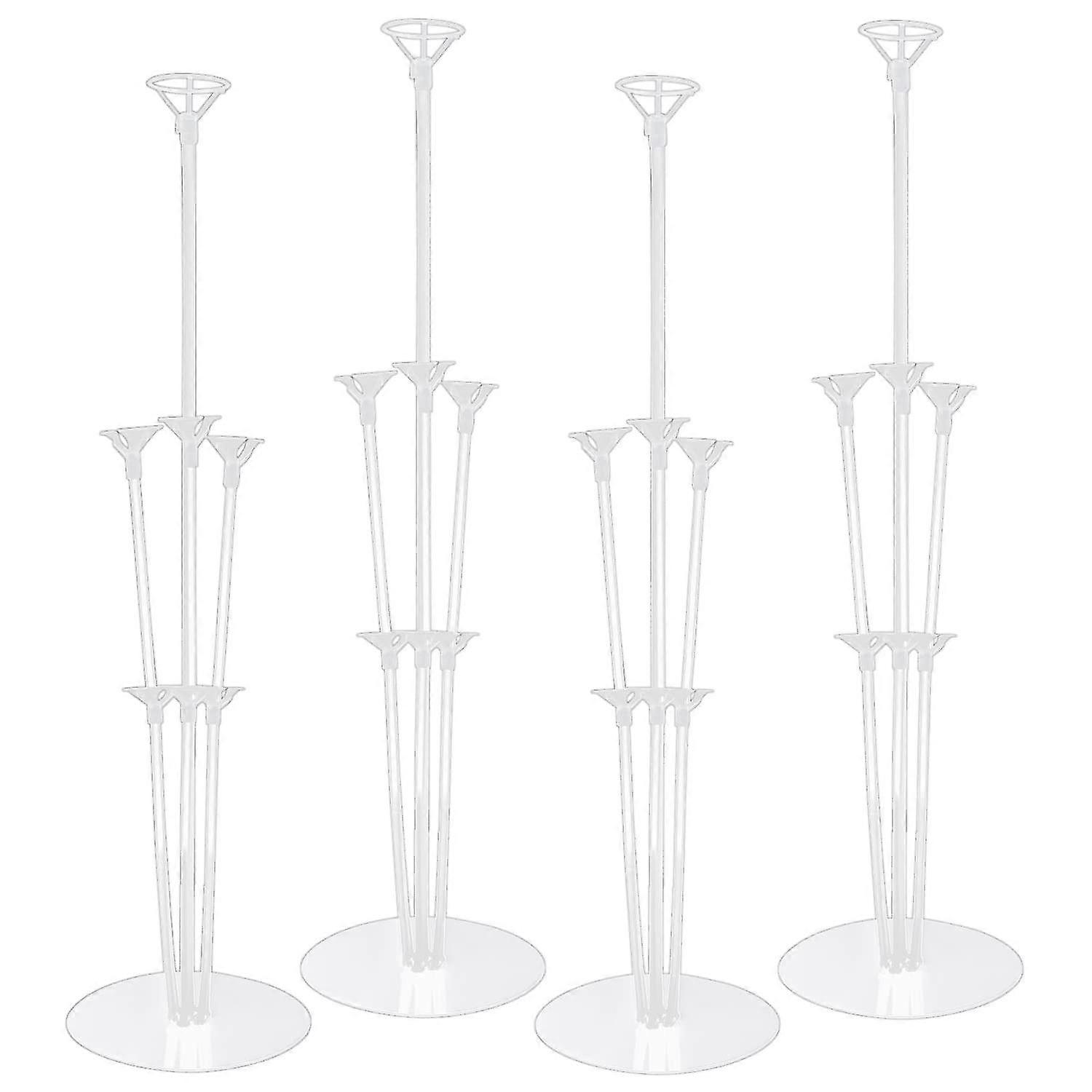 バロンスタンド、Funvce 4pcs 28インチテーブルバルーンスタンドキット、クリアバロンスティック、バロンカップ、ボール付き