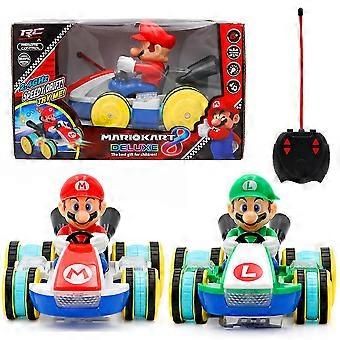 Super Mario Bros telecomando elettrico Kart Car giocattolo per bambini, Mario Luigi ha portato Light-up musica da corsa Kart auto veicolo giocattoli regalo per i bambini fan