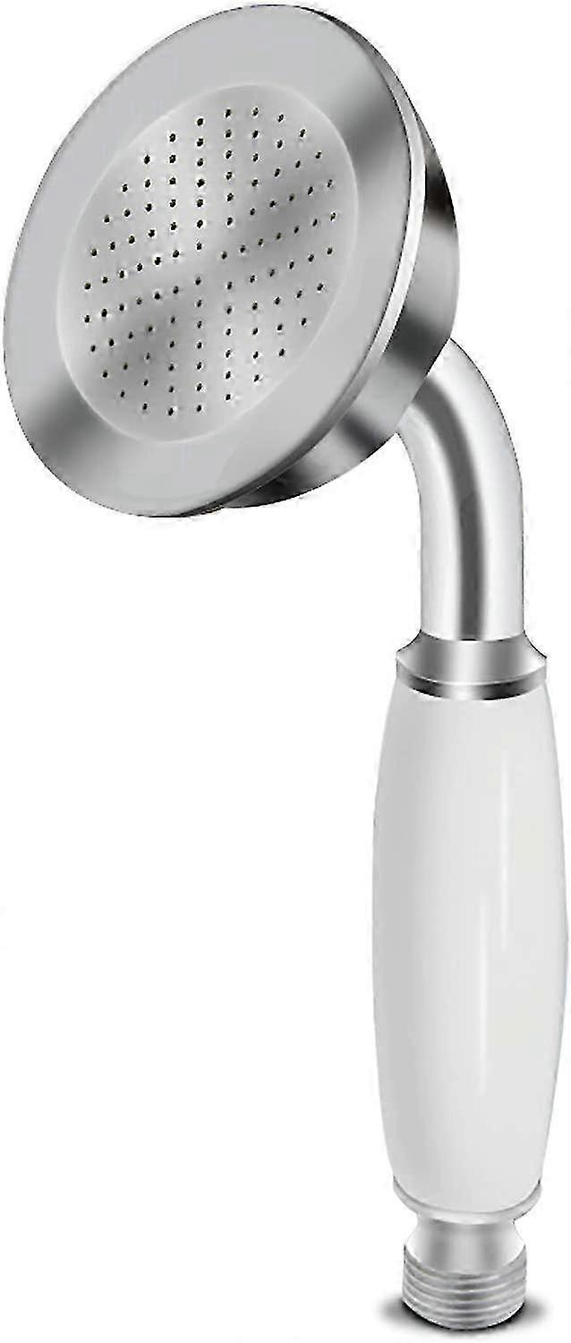 Solid Brass & Ceramics Handheld Showerhead, Polished Chrome Rainfall Telephone Shape Design