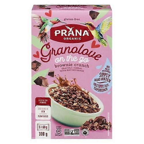 Prana 有机随身燕麦片含燕麦饮料布朗尼脆片,5 X 60 克(8 箱)
