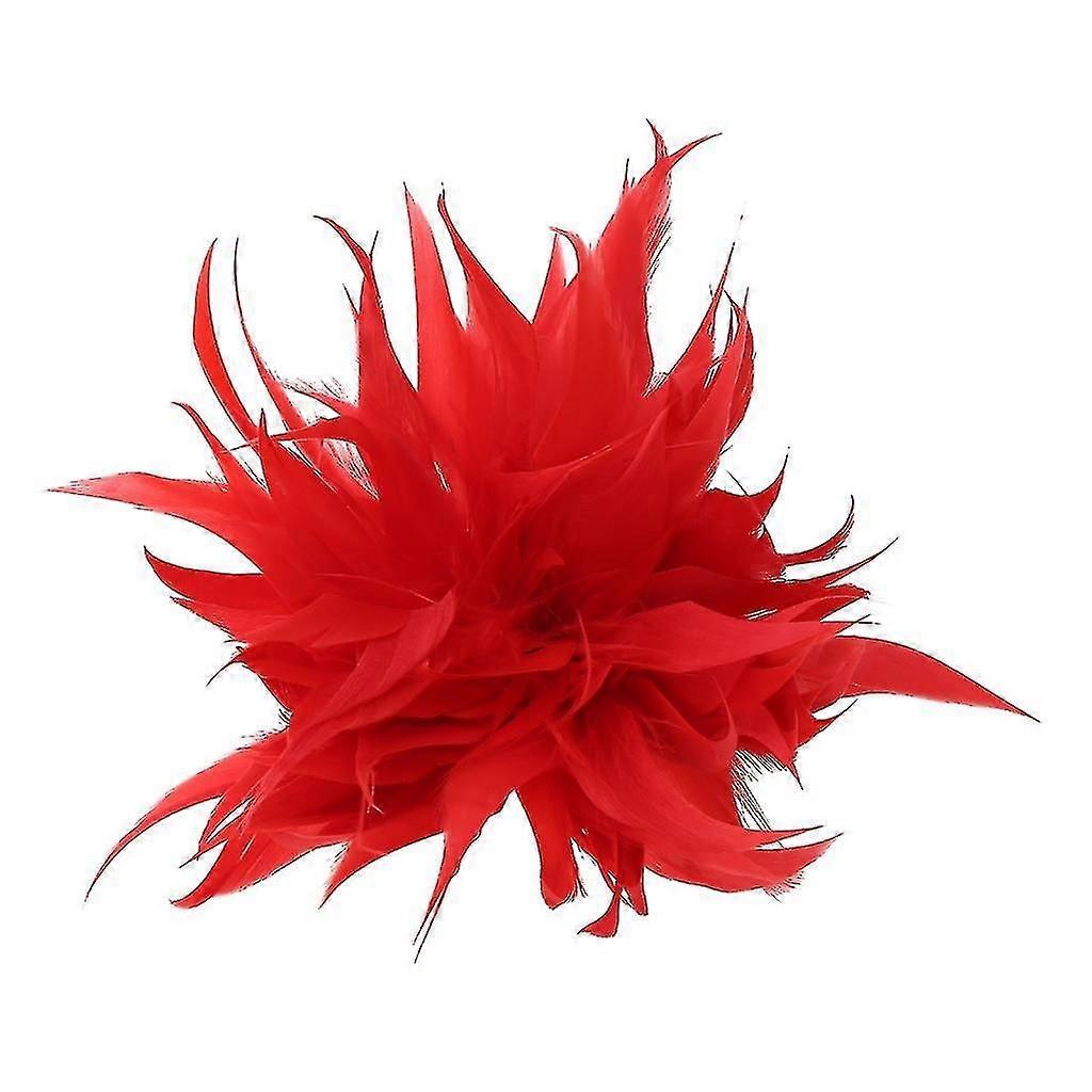 Feather-flower Brooch For Banquet Celebration Favor Flower Corsage Brooch