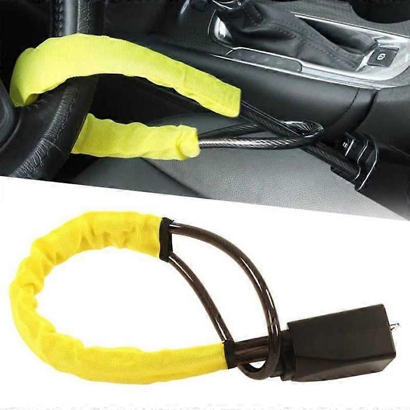 Universal Anti-Theft Steering Wheel Lock 2 Keys for Seat Belt for Car Vehicle SUV Trolley