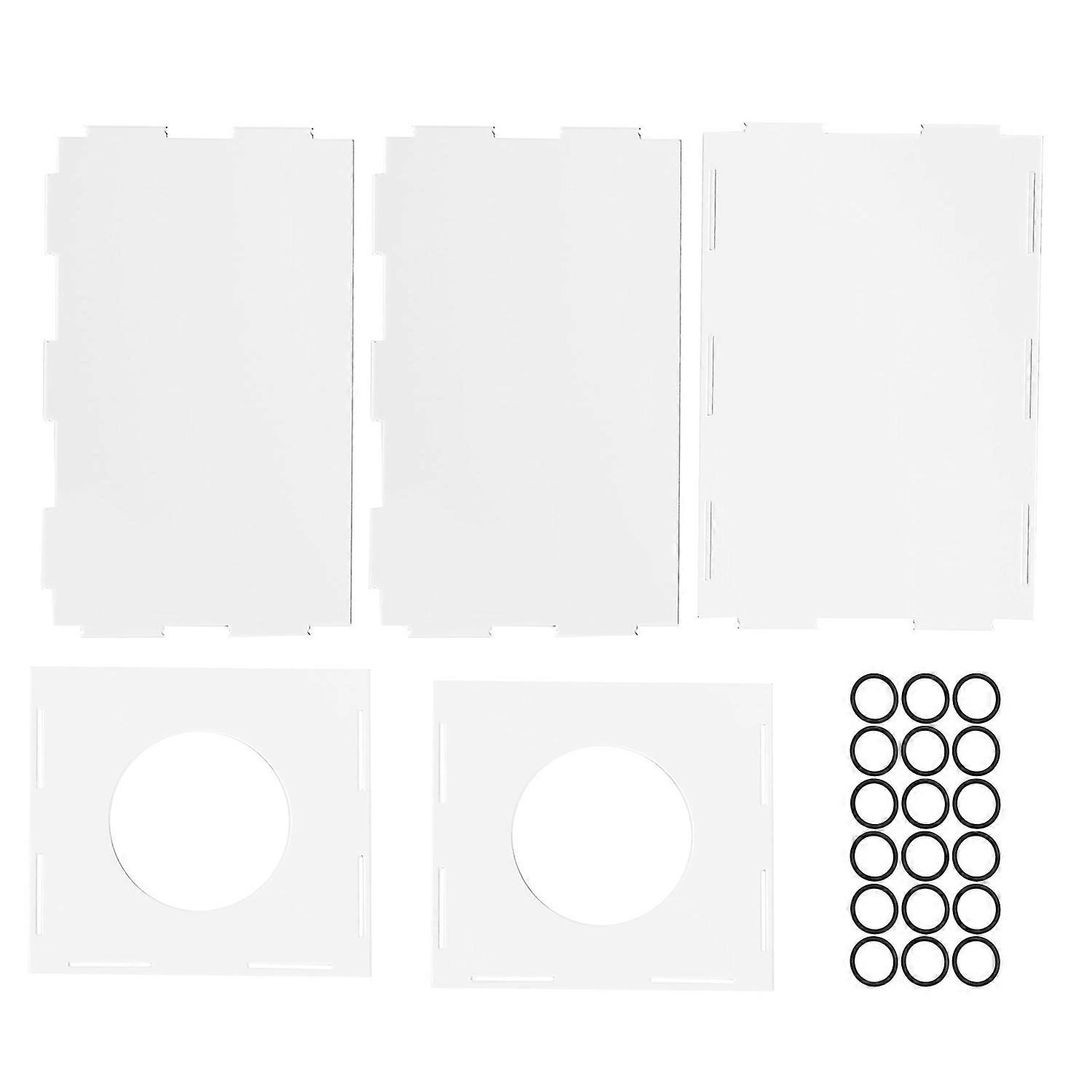 Enclosed Grinding Dust Box Acrylic with 2 Holes Highly Transparent Rectangle Table Polisher Dust Box