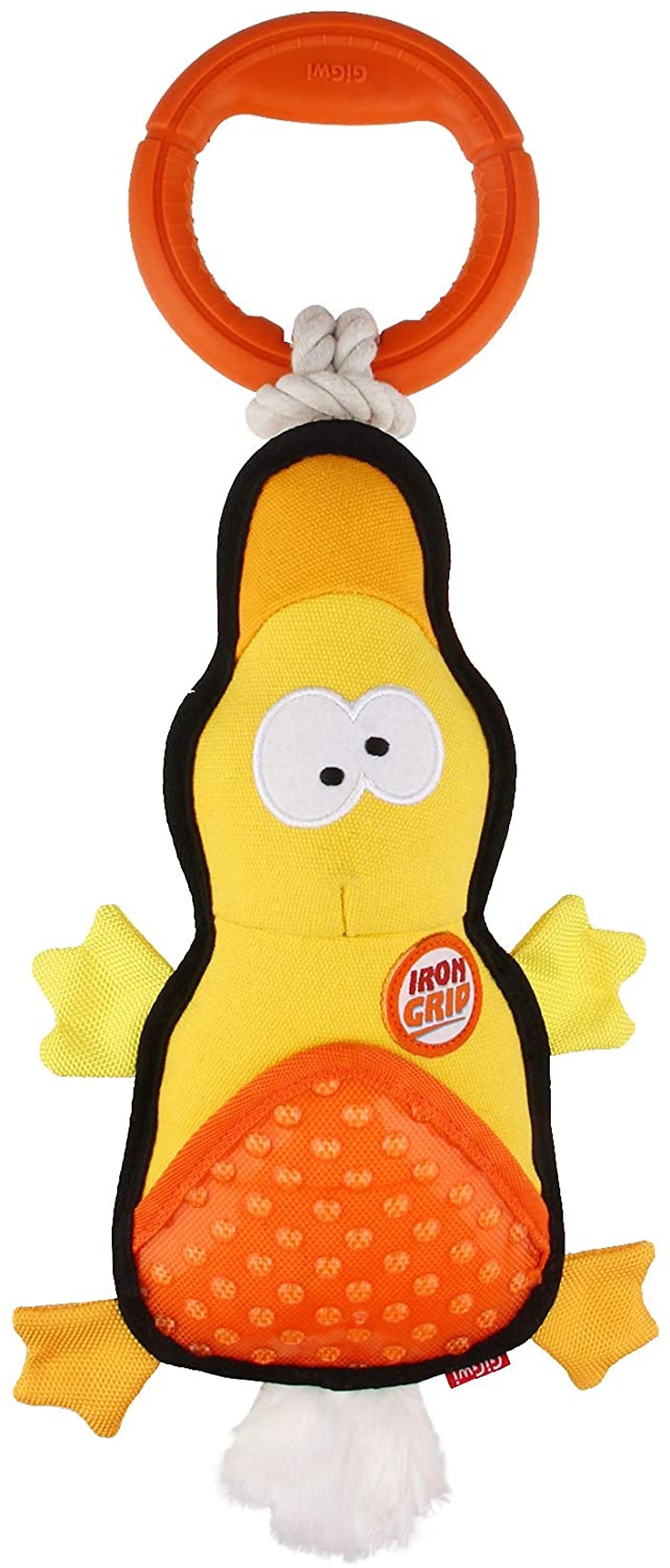 Gigwi Plush Tug Dog Toy Yellow Duck