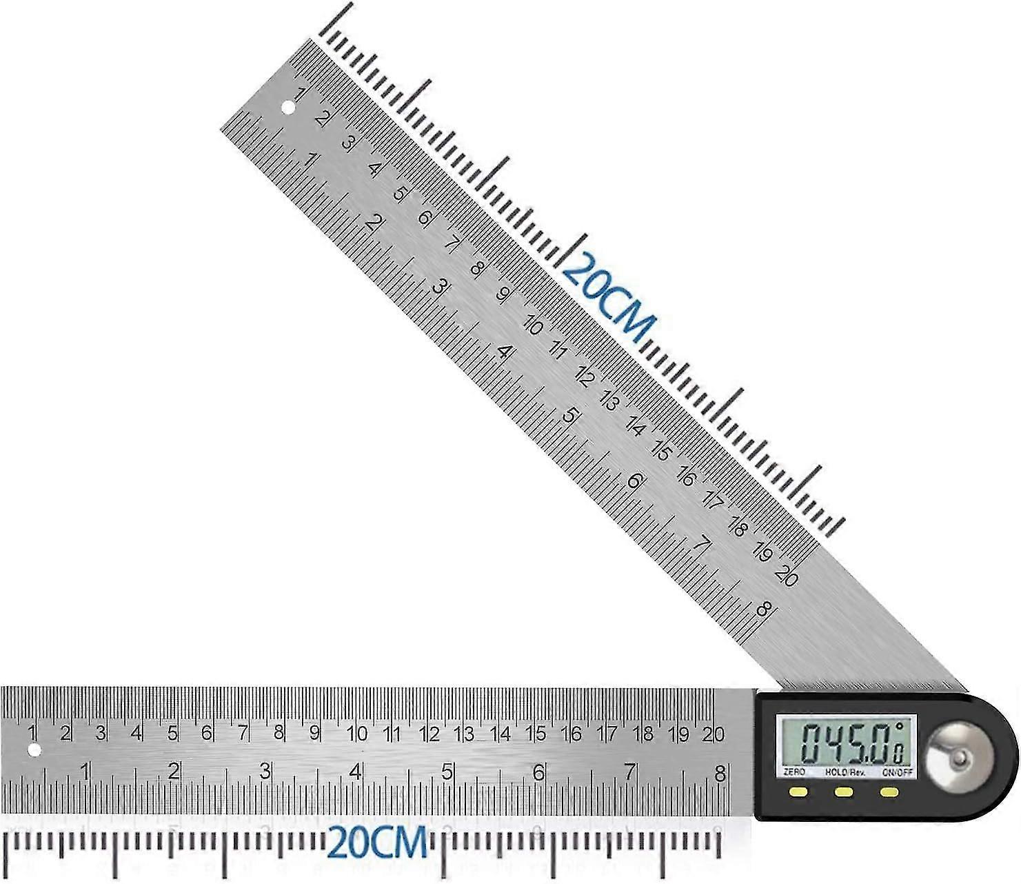 Digital Protractor with LCD Display, Stainless Steel Angle Measurement Tool for Woodworking and Craft Projects, 360 Range