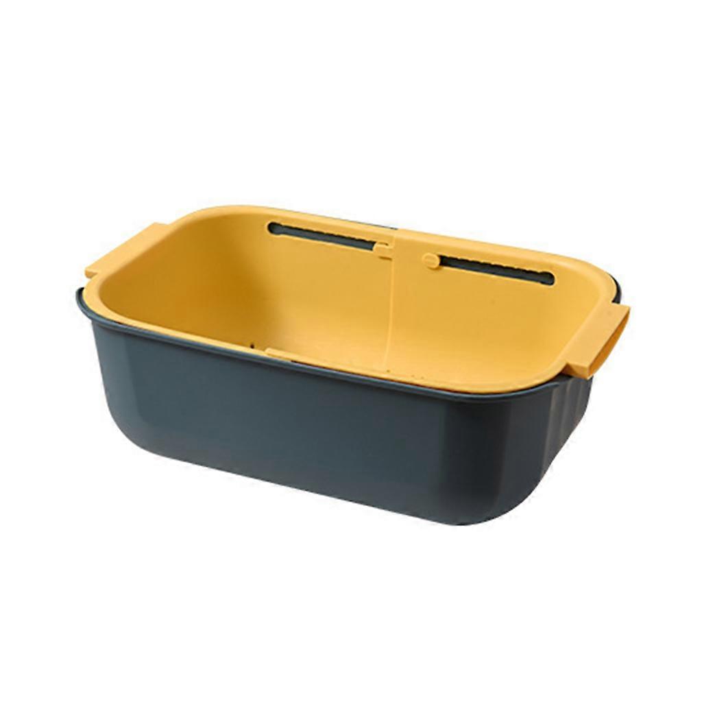 Double Layer Dish Drain Tray with Handle Double Layer Drying Rack Can Be Used for Fruit Vegetable Kitchen Household Gift Double yellow
