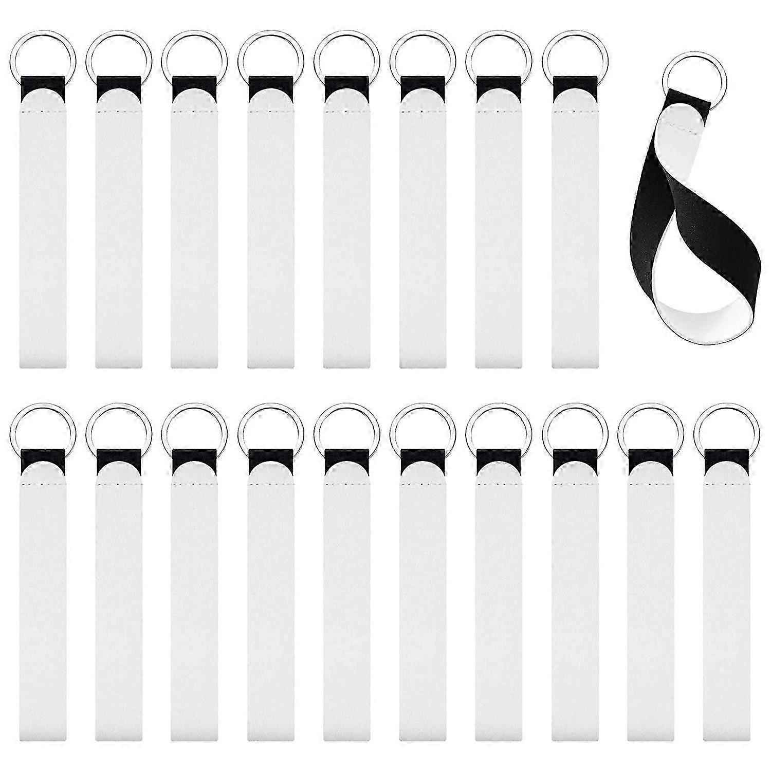 20 Pieces Sublimation Blank Neoprene Wristlet Lanyards Strap Neoprene Wristlet Keychain Wrist Lanya