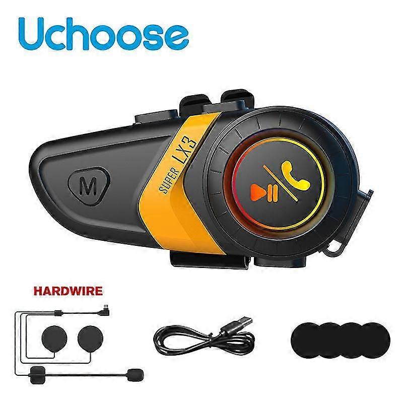 LX3 Motorcycle Helmet Bluetooth Headset Handsfree Wireless Earphones Helmet Waterproof Earphones Music Player with Light~12165