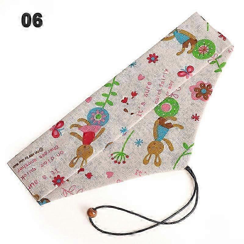 Japanese Vintage Print Tableware Bag Portable Cotton Linen Chopstick Spoon Knife Forks Storage Bag Cutlery Pouch