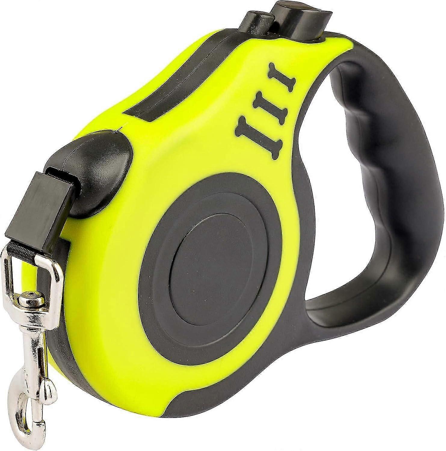 5 Meter Retractable Dog Leash With Comfortable Handle, Flexible Leash For Small, Medium, Large Dogs, Retractable Leash For Walking And Training, Yello