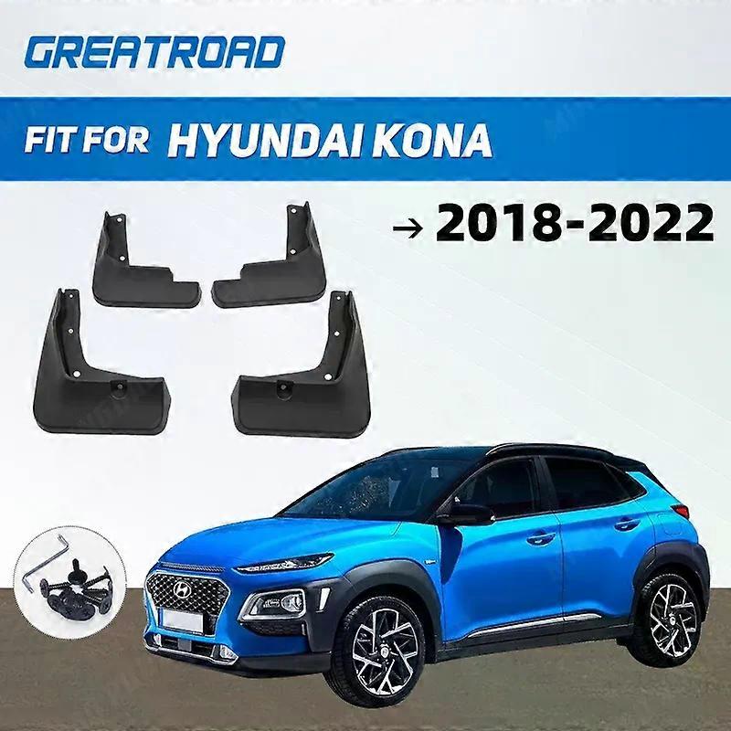 unique For Car-Styling Mudguard Hyundai Kona 2018-2022 Accessorirs Splash Guards Mud Flaps Mud guard Fender Car Styling Sticker