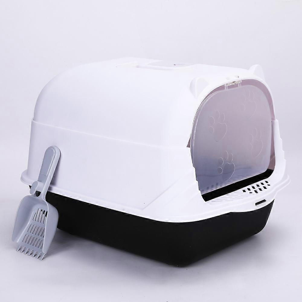 Cat Litter Box for Indoor Cats with Odor Control and Easy Cleaning