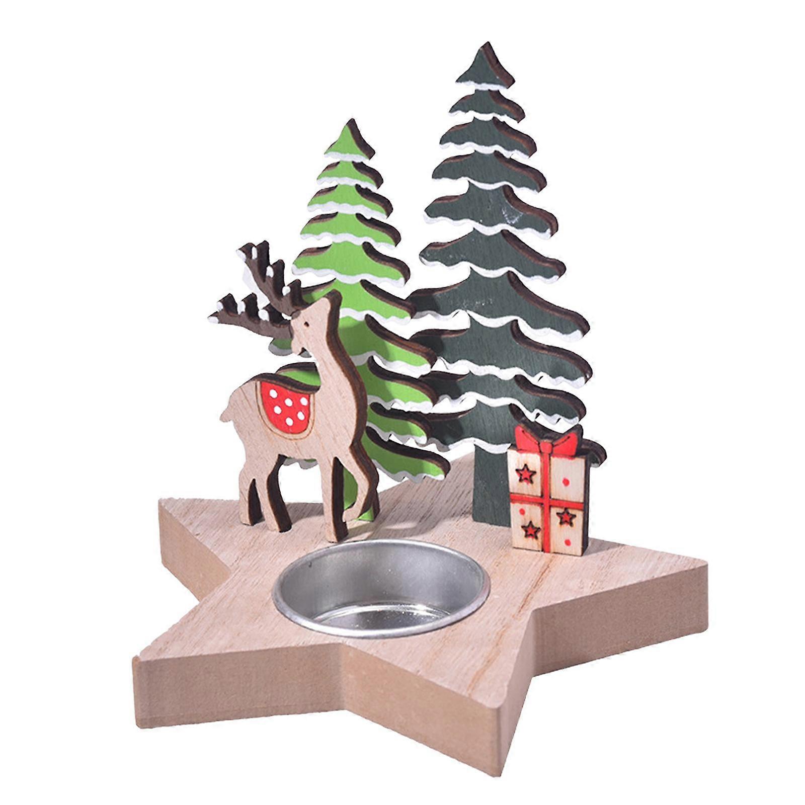 Tealight Candle Holder Christmas Decor Tabletop Craft Practical Easy to Use