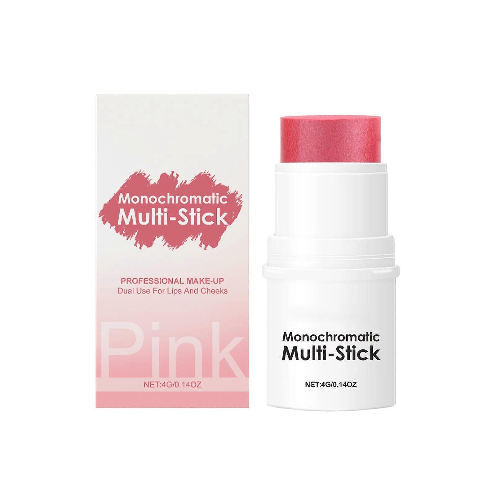 Three In One Makeup Stick To Highlight Color Colorful Long Lasting Multi Color Lip Gloss Powder Blusher Eye Shadow 7G