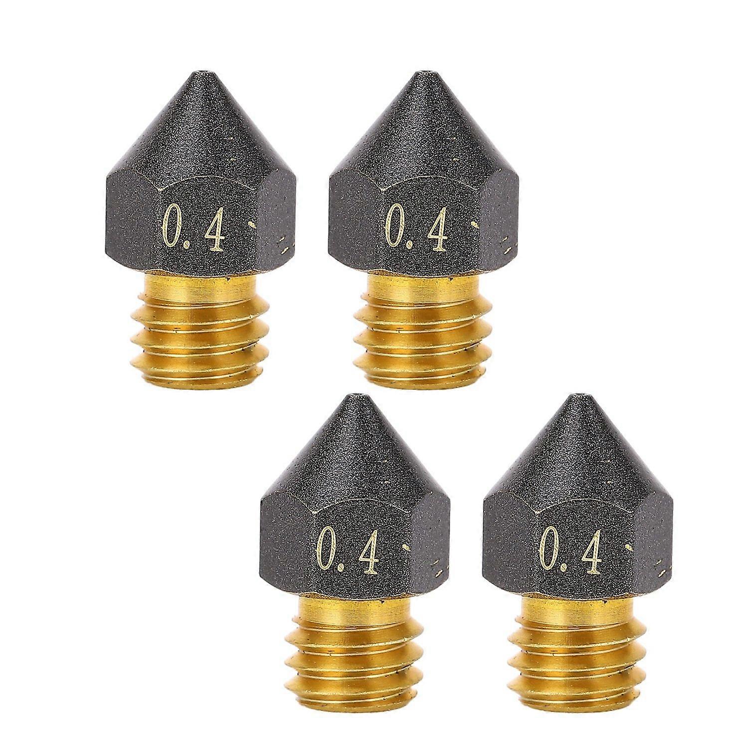 4 Stück 3D-Druckerdüsen Dreiloch High Flow Schnelldruck Extruder PTFE-beschichteter Messing-Druckkopf f