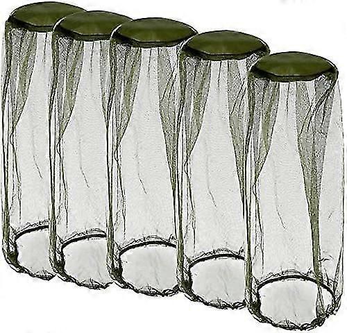 5pcs Mosquito Head Net,face Net,mosquito Head Net Mesh,,insect Head Net,fishing Hat Net(48x38cm)