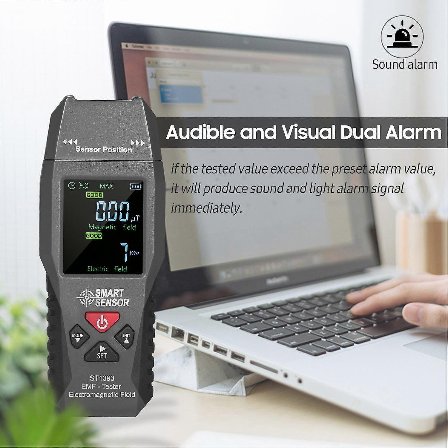 SMART SENSOR ST1393 EMF Meter Electromagnetic Field EMF Detector  Handheld Mini Digital LCD Electrom