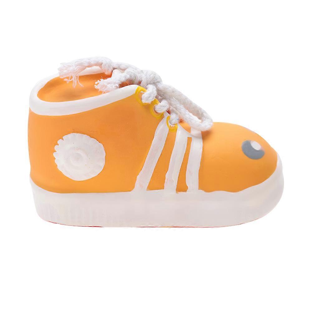 Sports Shoe Pattern Dog Toy for Puppies - Grinding Teeth Sounding Biting Chew Toy, Durable Rubber Material, Small Size
