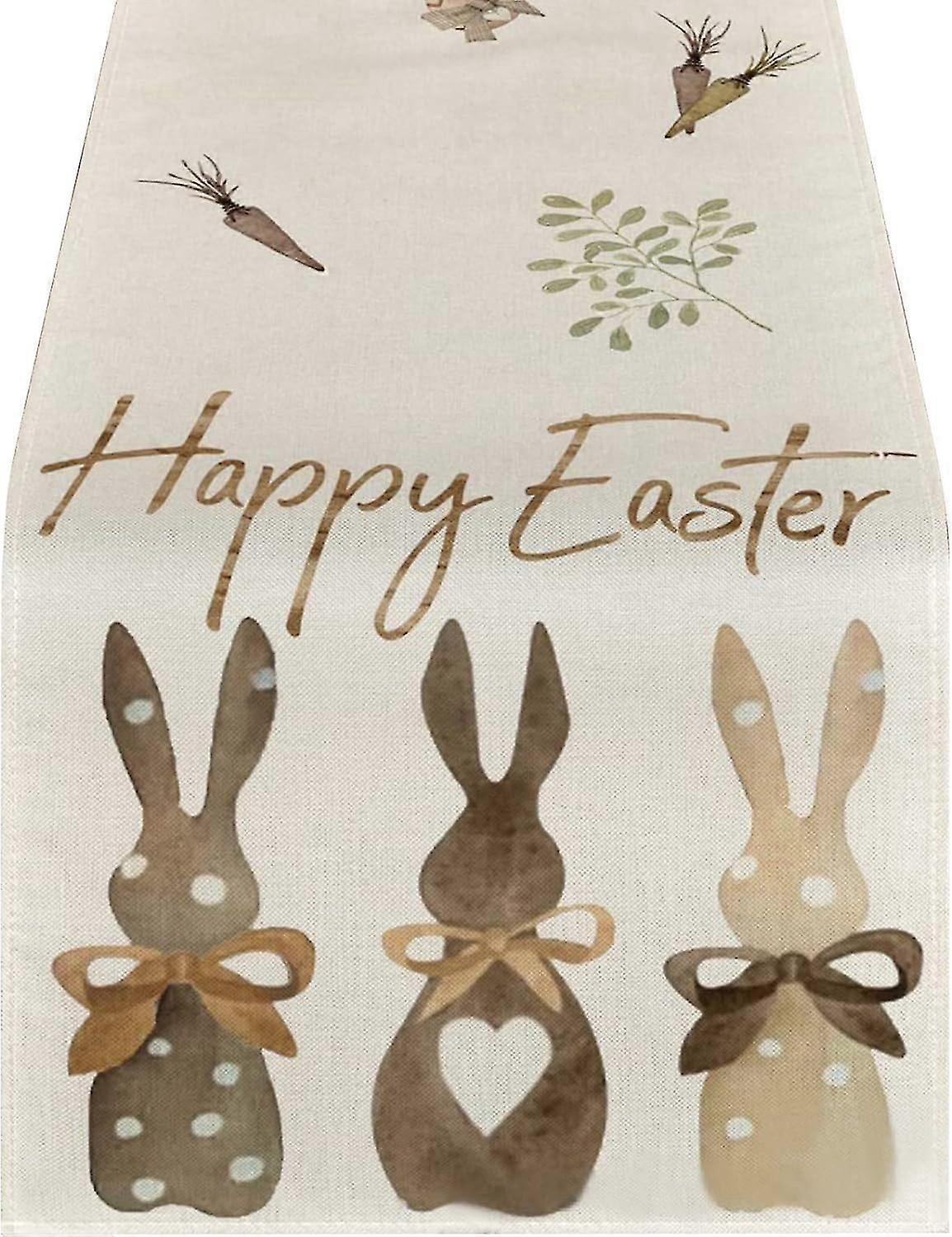 Easter table runner, 33 x 183 cm rabbit Easter table runner, Easter bunny table decoration, seasonal kitchen table decoration, party table Easter deco