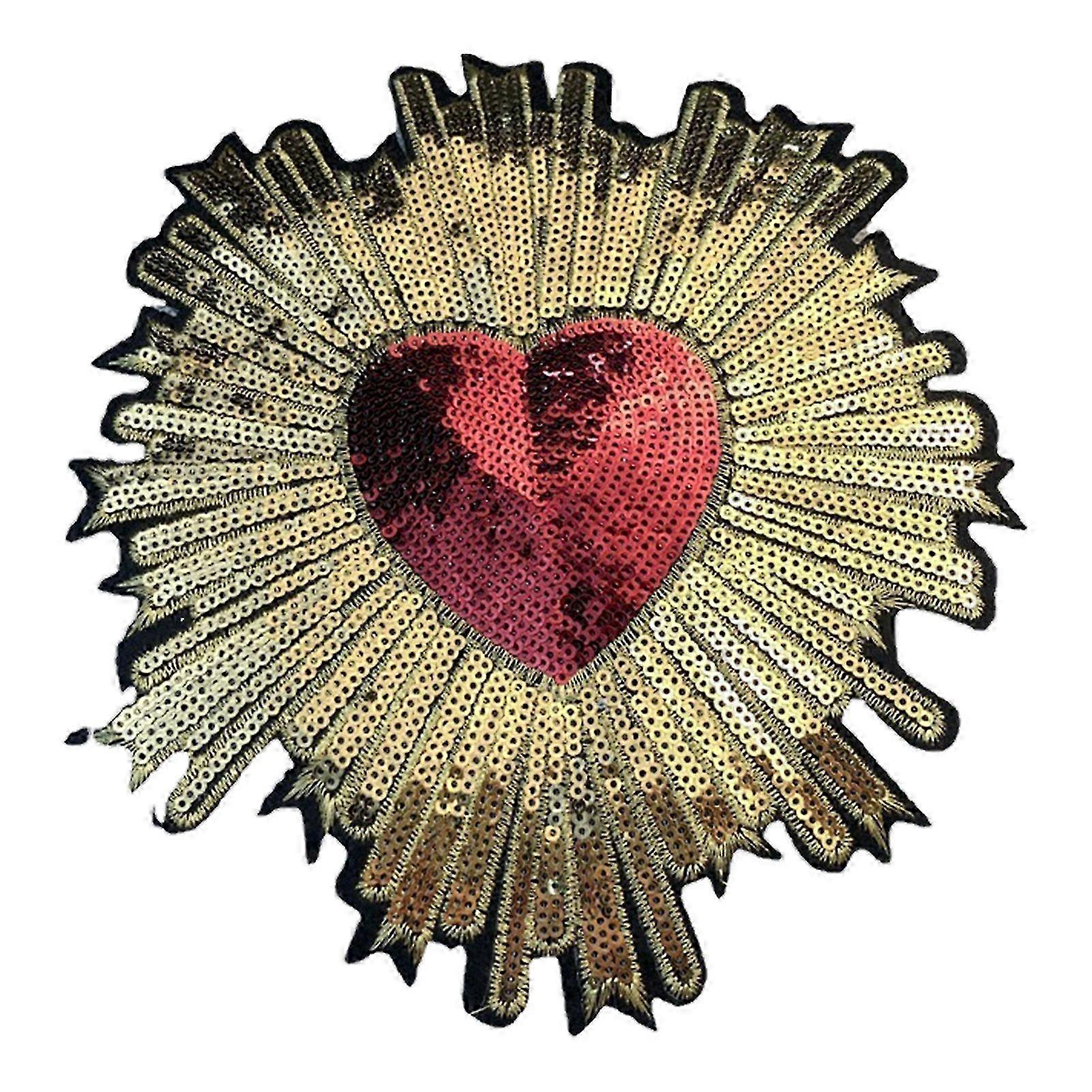 Embroidered Flower Patches Gradient Pattern Skin Friendly Cloth DIY Sewing Patches Iron On Patches