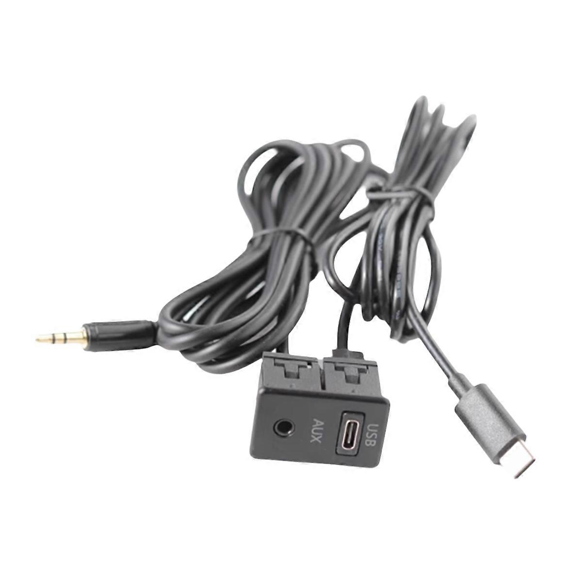 Car Android Navigation Machine AUX Panel TYPE-C+AUX Input USB-C+AUX Interface Panel Extension Cable Adapter Panel