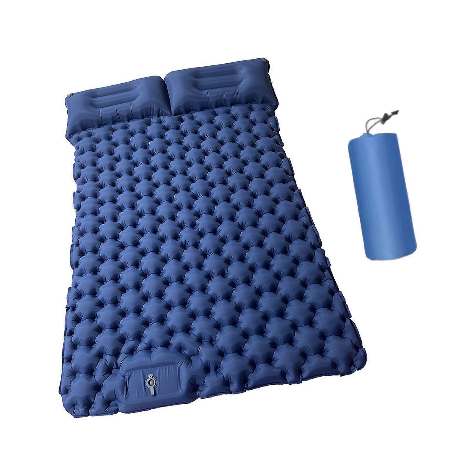 Camping Sleeping Pad with Pillow Inflatable Sleeping Mat Built in Pump Camping