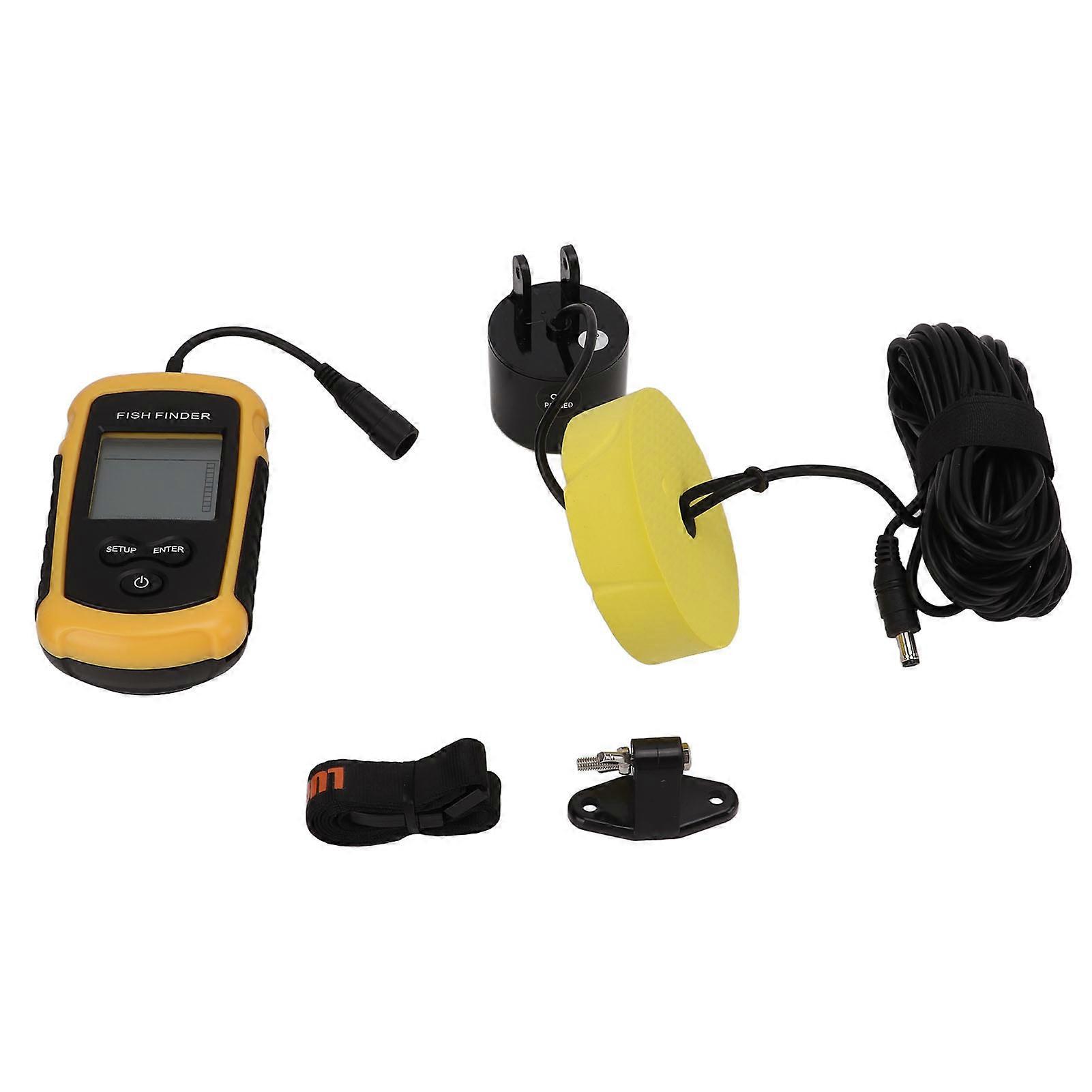 Wired Fish Finder ABS Portable Sonar Intelligent Underwater Wired Fish Detector with Probe for River Fishing