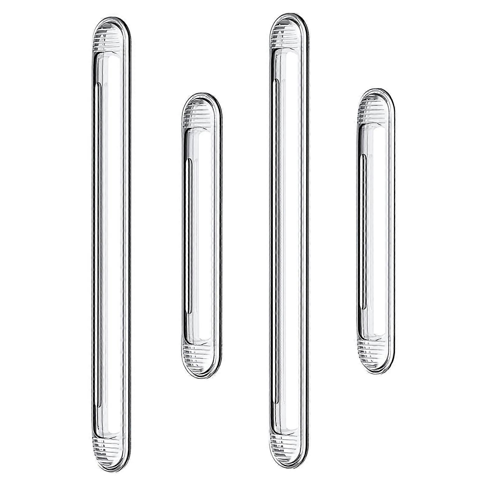 Cabinet Door Bumper, Clear Silicone Door Stopper Wall Protector (2 Long, 2 Short)