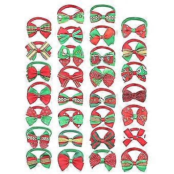 20 Pack Pet Dog Tie  Cats Christmas Bowtie Costume Necktie Collar Accessory